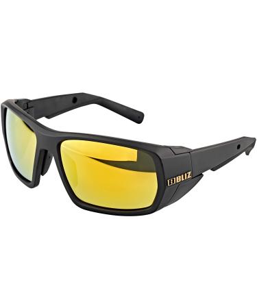 Bliz Peak sports glasses matte black-POL brown gold