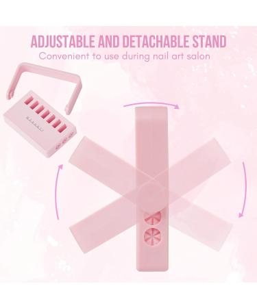 MAKARTT Nail Drill Bit Holder & Storage Case - Pink | 7 Anti-Slip Holes, Detachable Stand, Organize Nail Tech Supplies - Buy Online on GoSupps.com