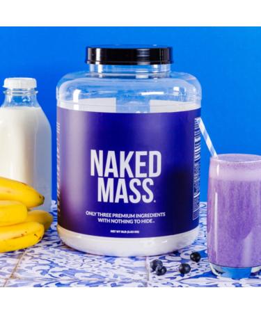 Naked Mass 8lb Natural Weight Gainer - GMO-Free, Gluten-Free, No Artificial Ingredients - 1250 Calories Per Serving - Buy Online on GoSupps.com