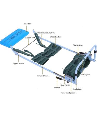 Wolves Lumbale Traction Device - Cervical Lumbar Back Traction Bench for Spine Correction | Improve Posture | Black - Buy Online on GoSupps.com