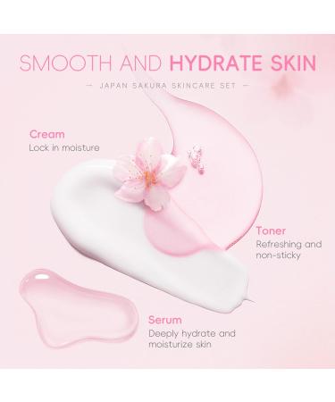 6Pcs Sakura Skincare Kit The Skin Care Set Includes Facial Cleanser Toner Lotion Essence Eye Cream And Face Cream Beauty Travel Skincare Gift Set For Teenage Girls Women - Buy Online on GoSupps.com