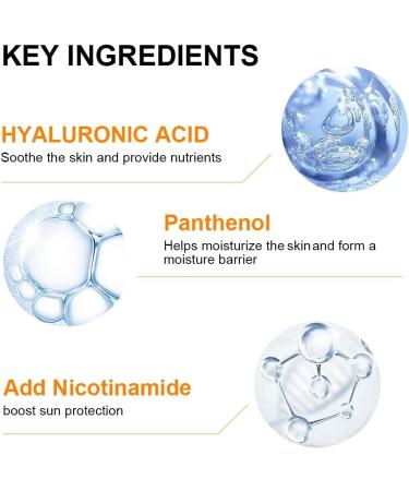 Sunscreen SPF 50+ Sun Cream For High Sun Protection SPF 50 Face Moisturise Waterproof Sunscreen For All Skin Types Invisible Fluid Suncream Against Uv Sun Lotion For Daily Use Travel Sunscreen 60ml - Buy Online on GoSupps.com