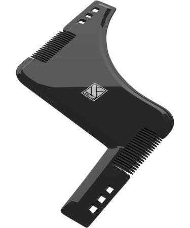 K-Brands Beard Shaper with inbuilt Comb and Barber Pencil Liner - Beard Stencil Lineup Guide - Styling Template Shaping Tool for Men - Black - Buy Online on GoSupps.com