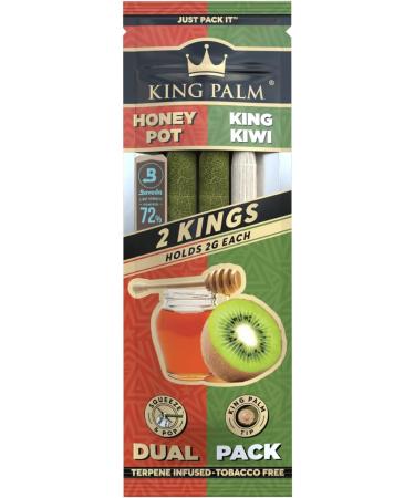 King Palm | Flavoured Pre Rolled Cones | 3 Flavour Multipack (King) 2g - (3 Flavours Included) - (Pineapple Watermelon - Honey Kiwi - Chocoloate Pomegrante) - Buy Online on GoSupps.com