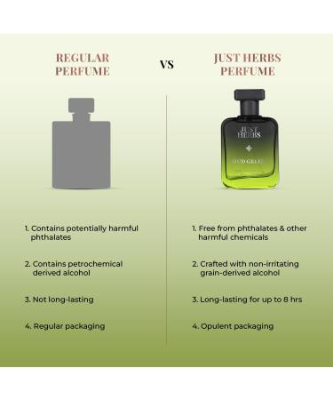 Justt Herbs Intense Oud Green EDP Perfume Spray for Men Long Lasting Fragrance - 50 ml - Buy Online on GoSupps.com
