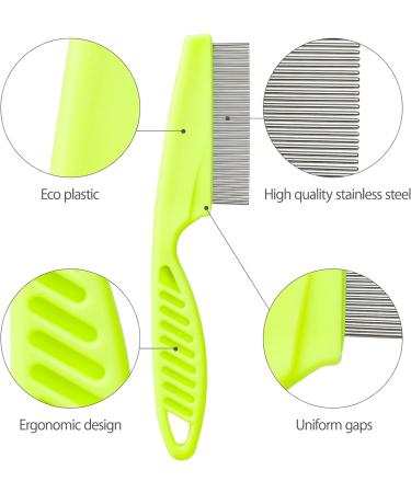 3 Pcs Flea Combs Stain Remover Pet Combs for Cat Fleas Lice Tear Fine Tooth Grooming Removal Tool - Buy Online on GoSupps.com