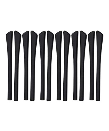 Glasses Temple End Tips Soft Silicone Anti Slip Socks Replacement for Eyeglass Thin Arm Covers 6 Pairs by Fullgren (6 Black)