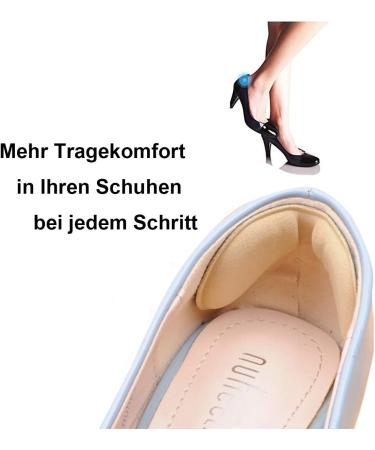 10 Pairs Self-Adhesive Sponge Heel Cushions - Black & Beige | Comfort Shoe Inserts for Heel Protection - Buy Online on GoSupps.com