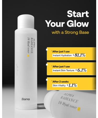 Bano Alpha Arbutin Toner Hydrating Exfoliating Toner with Niacinamide Hyaluronic Acid PHA & Salicylic Acid | Glow & Uneven Tone | Korean Skincare for Sensitive Skin | Fragrance-Free | 4.05 fl oz - Buy Online on GoSupps.com