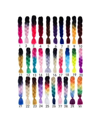 5Pcs Ombre Jumbo Braiding Hair Extensions - 100g Kanekalon Synthetic Fiber for 24Inch Twist Braids - International Shipping Available - Buy Online on GoSupps.com