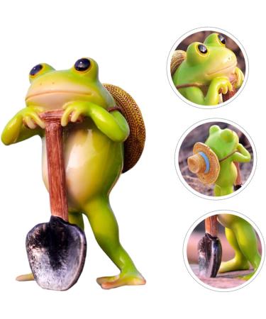 Zerodeko Cute Frog Ornament Greenery Decor Mini Toy Outdoor Decor Figurines for Outdoors Synthetic Resin - Buy Online on GoSupps.com