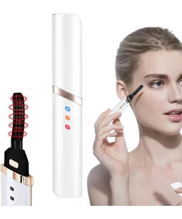 USB Rechargeable Eyelash Curler - Heating Eye Lash Curler Long-Lasting USB Eyelash Curler | Beauty Enhance Heating Lash Curler Fast Heating Lash Curler for Wome Girls Home Traveling Working White - Buy Online on GoSupps.com