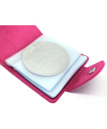 Boolavard Dunkelrosa 13 Double Pages Nail Art Folder Case | 26 Slots for Stencil & Stamping Discs | Perfect Nail Design Album - International Shipping Available - Buy Online on GoSupps.com
