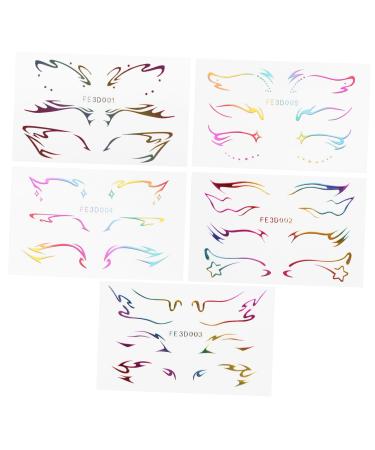 IWOWHERO 5 Sheets of eyeliner stickers temporary eyeliner stickers butterfly eyeshadow stickers eyeliner stickers makeup stickers eye tattoos stickers eyeliner tattoos eye stickers