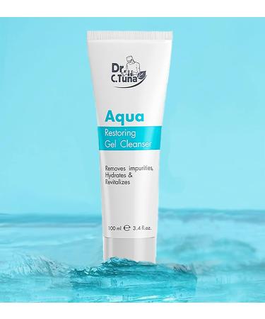 FARMASI Dr. C. Tuna Aqua Restoring Gel Cleanser | Gentle Hydrating Facial Cleanser for All Skin Types - 3.4 fl. oz (100 ml - Buy Online on GoSupps.com