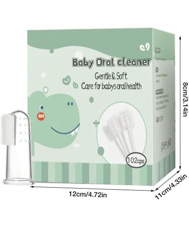 Baby Oral Cleaner Set - 60 Flexible Finger Toothbrush & Tongue Cleaners | Baok 102 PCS Silicone Oral Care for Infants - Buy Online on GoSupps.com