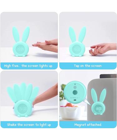 Aoreun Cute Rabbit Alarm Clock for Kids - Night Light Snooze Function & Time-Controlled - Perfect Gift for Boys & Girls - Green - Buy Online on GoSupps.com