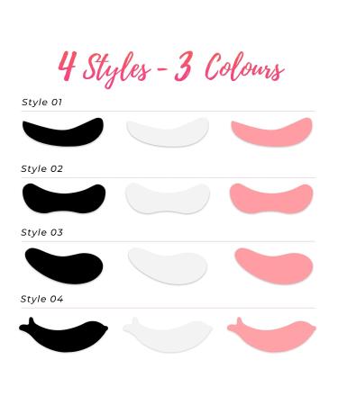 LLBA Reusable Eye Pads | Silicone Under Eye Patches for Lash Lift & Extensions | Soft Sensitive Skin Friendly | Style 3 Pink - Buy Online on GoSupps.com