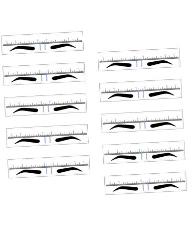 Balacoo 50pcs Eyebrow Positioning Ruler Tools Mold Brow Ruler Eyebrow Shaping Ruler Tearable Measuring Ruler 18.00X3.80X0.10CM Blue