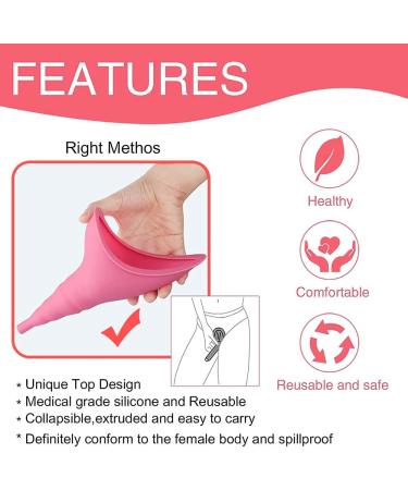 GANNMEIEI Portable Female Urinal Device - Pee Standing Up Easily - Pink - Buy Online on GoSupps.com
