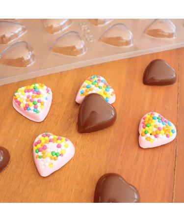 BWB SP 25 Semi-professional Heart Shaped Mold Smooth Small Truffles and Chocolates for Hot Chocolate Simple Shape 30 Cavities 10 g Clear PET Plastic Tridimensional Accessories and Utensils - Buy Online on GoSupps.com