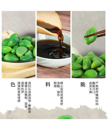 Chinese Authentic LABA Garlic 260g/bag Green Garlic and Sugar Garlic Chinese Spicy Vegetable Snacks Vinegar Pickled Soaked Garlic Sweet and Sour Green Garlic (1 Bag) - Buy Online on GoSupps.com