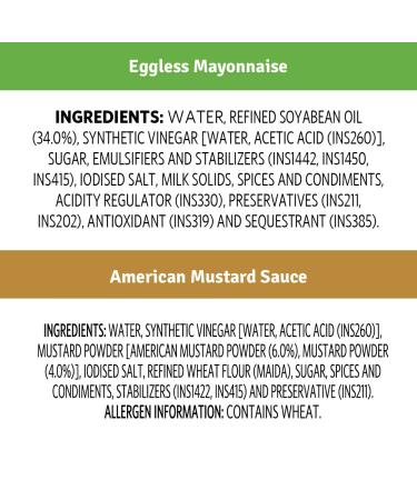 Veeba American Mustard Sauce 300g & Eggless Mayonnaise 250g - Combo Pack | Shop Now! - Buy Online on GoSupps.com