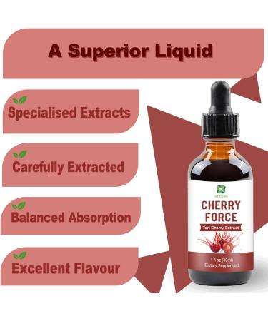 Cherry Force Supplement - Premium Tart Cherry Extract & Juice Concentrate | Rich in Phytonutrients for Optimal Absorption - Shop Internationally - Buy Online on GoSupps.com