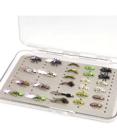 YZD Fly Fishing Flies Kit - Realistic Hand-Tied Trout Lures - 12/26/48 Pcs 6-Ant Nymph Assortment - Buy Online on GoSupps.com