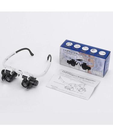 Magnifier Glasses-Type Headwear High-Power Led Magnifying Glass Retractable Temples Clock Repair Repair Inspection Antiques Identification Magnifying Glass Lofty Ambition - Buy Online on GoSupps.com