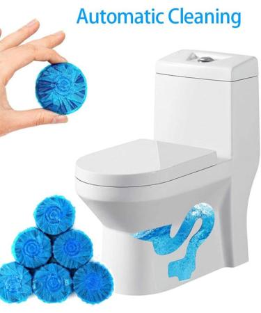 10 Blue Bubble Toilet Bag Automatic Flush Toilet Essence Toilet Cleaner Toilet Deodorant Block - Buy Online on GoSupps.com
