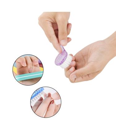 CM Pack of 4 Nail Cleaning Brushes - Manicure Fingernail Scrubbing Brushes with Long Handle - Buy Online on GoSupps.com