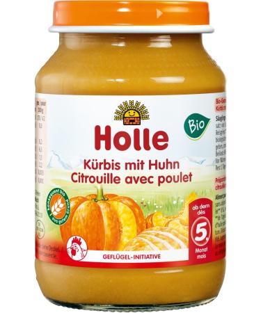 Holle organic pumpkin with chicken (6 x 190 gr) - Buy Online on GoSupps.com