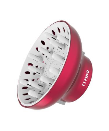 Gihali universal attachment hair diffuser "super stable" 4.4 cm to 6.6 cm for naturally curly and wavy hair hair dryer attachment (bright pink)