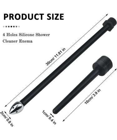 Shower Enema System with On/Off Switch - Reusable Portable Douche Kit for Men & Women - Compatible with Most Shower Systems - ABS Black - Buy Online on GoSupps.com