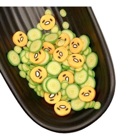 QR 50g Cartoon Zucchini Eggs Slices Polymer Hot Clay Sprinkles DIY Slime Filling Scrapbooking Phone Nail Art Decoration T1127 (Color : Zucchini Eggs) Assorted - Buy Online on GoSupps.com