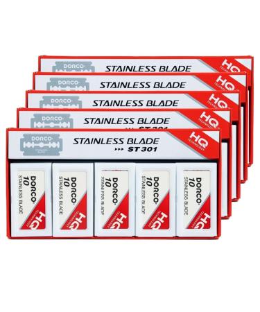 Dorco ST301 Platinum Double Edge Razor Blades - 500 Blades
