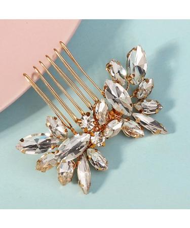 DEARMAMY Hair Comb Flower Rhinestone Hair Decoration Bride Hair Side Comb Hair Accessory - Buy Online on GoSupps.com