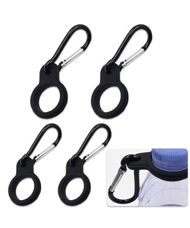 Syqzmya 4 pieces bottle holder belt drinking bottle carabiner silicone water bottle buckle water bottle buckle key riper bottle holder clip hiking and outdoor activities