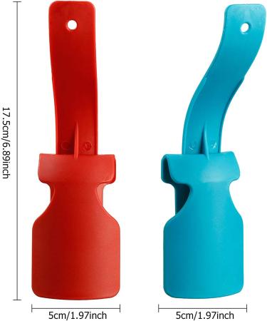 Lazy Shoe Helper Set - Portable Shoe Slider Tool for Easy On/Off - Blue/Red - One Size Fits Most - Buy Online on GoSupps.com