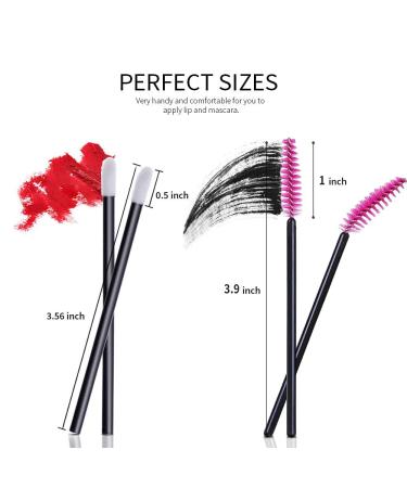 200pcs Disposable Lip & Mascara Wands | Makeup Applicators for Lip Gloss & Eyelash Care - Perfect for Professionals & At-Home Use - Buy Online on GoSupps.com