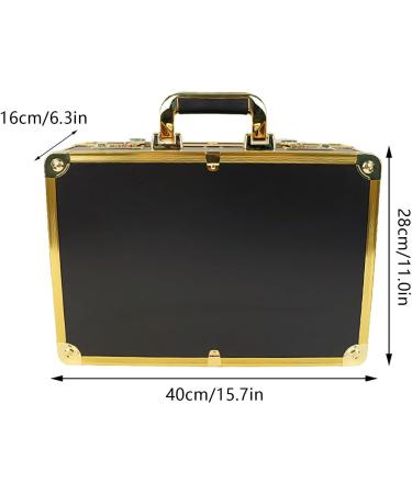 Professional Barber Case | Portable Stylist Travel Kit | Hair Tool Storage Box for Scissors Hair Dryer and Accessories (Gold - Buy Online on GoSupps.com