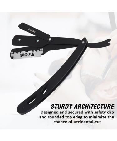 Buy Matte Black Straight Edge Razor for Men - Lightweight Japanese Stainless Steel for Shaving Moustache & Beard Care | Professional Barbers - Buy Online on GoSupps.com