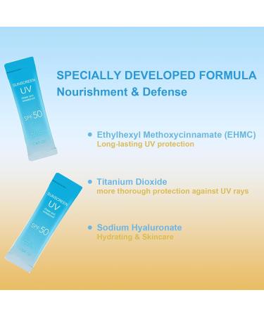40PCS Mini Sunscreen with Hyaluronic Acid SPF50+ PA+++ Travel Size Sunscreen Bulk (4ml Each) Lightweight & Non-Greasy & Hydrating Waterproof Face & Body Sunscreen for Outdoor Vacation Daily Use - Buy Online on GoSupps.com