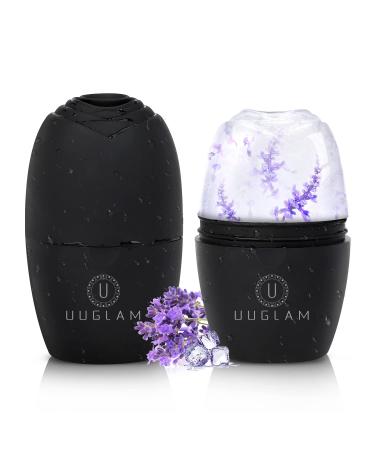 UUGLAM Ice Roller for Face and Eye Facial Ice Mold Skin Care Tools Silicone Face Roller Massager for Brighten Skin Puffiness Relief (Black)
