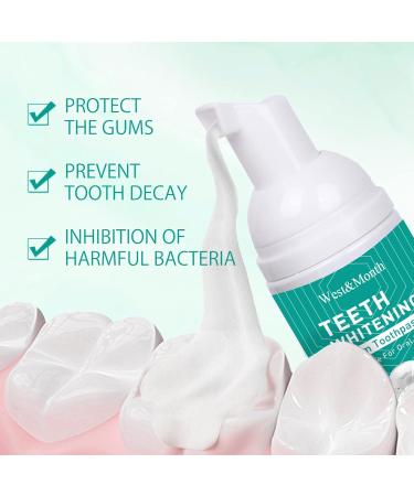 Teethaid Mouthwash & Whitening Foam Toothpaste - Natural Peppermint Dental Cleaning - 60ml (3 Pack) - International Shipping Available - Buy Online on GoSupps.com