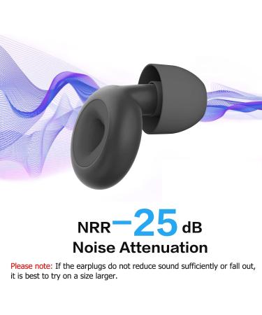 Super Soft Reusable Noise Cancelling Ear Plugs for Sleep - 25dB Protection - 6 Ear Tips Included - Buy Online on GoSupps.com