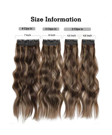 YDDM Hair Extensions - 24-Inch Wavy Clip-in Extensions for Women | Affordable Synthetic Hair | Full Head Coverage | P8D/22# - Buy Online on GoSupps.com