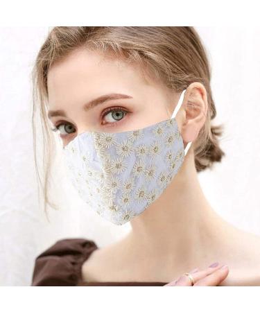 YBSHIN Lace Wedding Face Mask - Floral Print Adjustable Masquerade Mask for Women - B-Beige - International Shipping Available - Buy Online on GoSupps.com