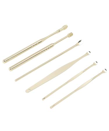Portable Spiral Ear Wax Removal Tool Set - U Shape Ear Spoon Cleaner (Black/Yellow) - Buy Online on GoSupps.com